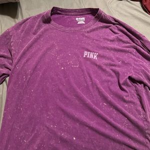 Pink long sleeve campus tee